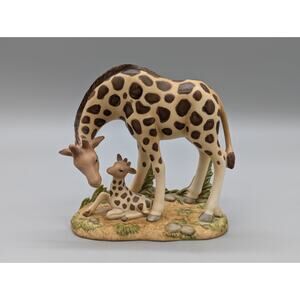 Vintage Home Interiors Motherly Instinct Giraffe & Baby Porcelain Figure #14064